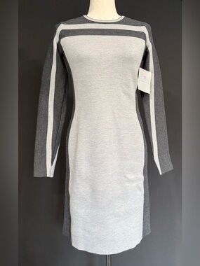 Athleta New With Tags Boreal Dark and Light Gray Sweater Dress